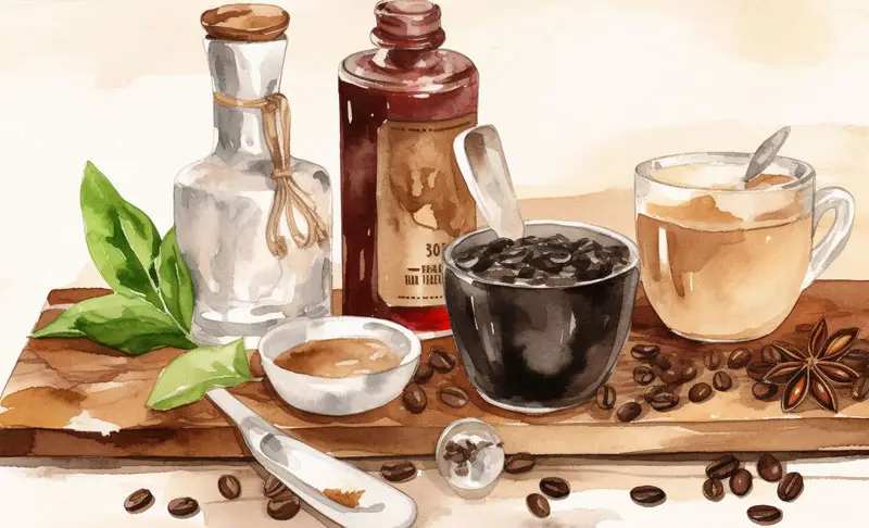 Ilustración licor de café casero